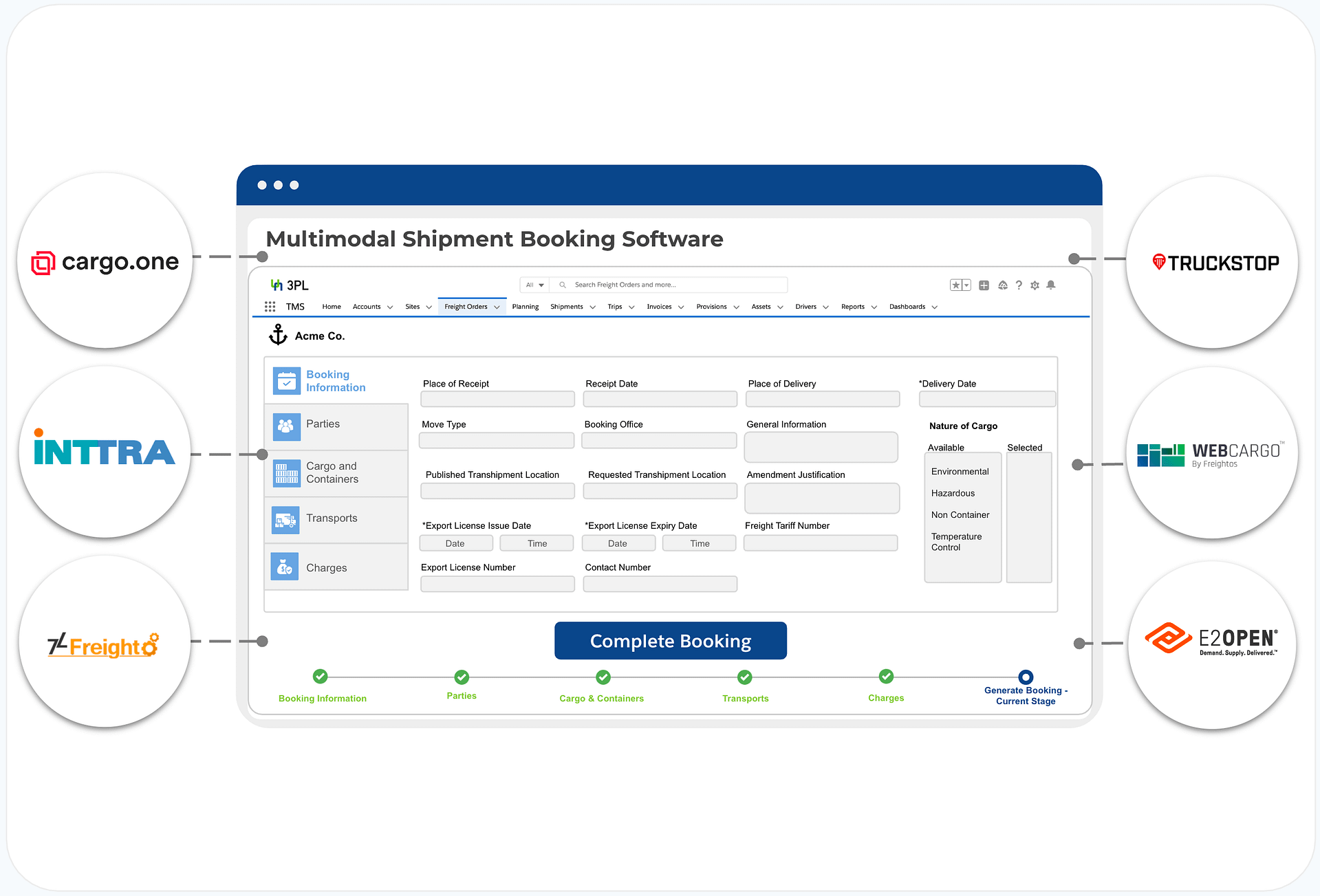Multimodal Shipment Booking Software
